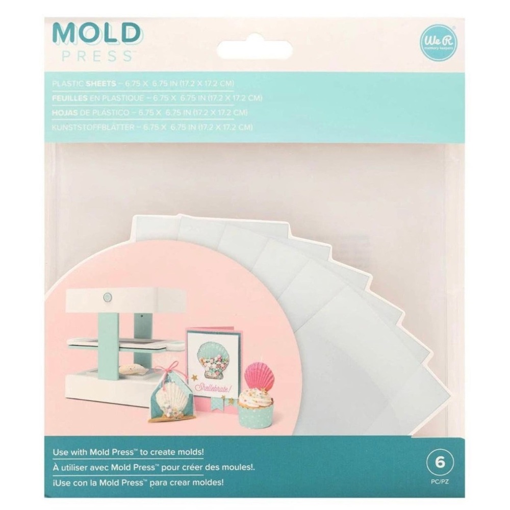 We R Memory Keepers Mold Press Plastic Sheets 6 Pc